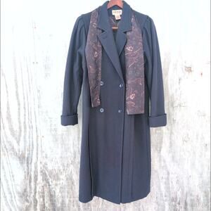 VTG Essentials By Worthington Wool Blend DoubleBreasted Trench Coat Women's 12 P